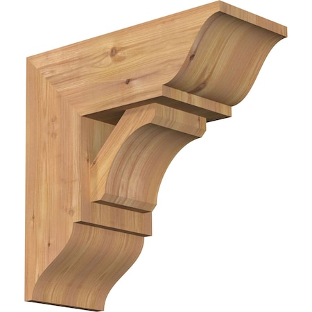 Ekena Millwork Legacy Traditional Smooth Bracket w/ Offset Brace, Western Red Cedar, 7 1/2"W x 18"D x 18"H BKT0806X18X18LEC01SWR